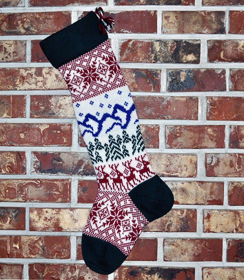 Scandinavian style Christmas stocking